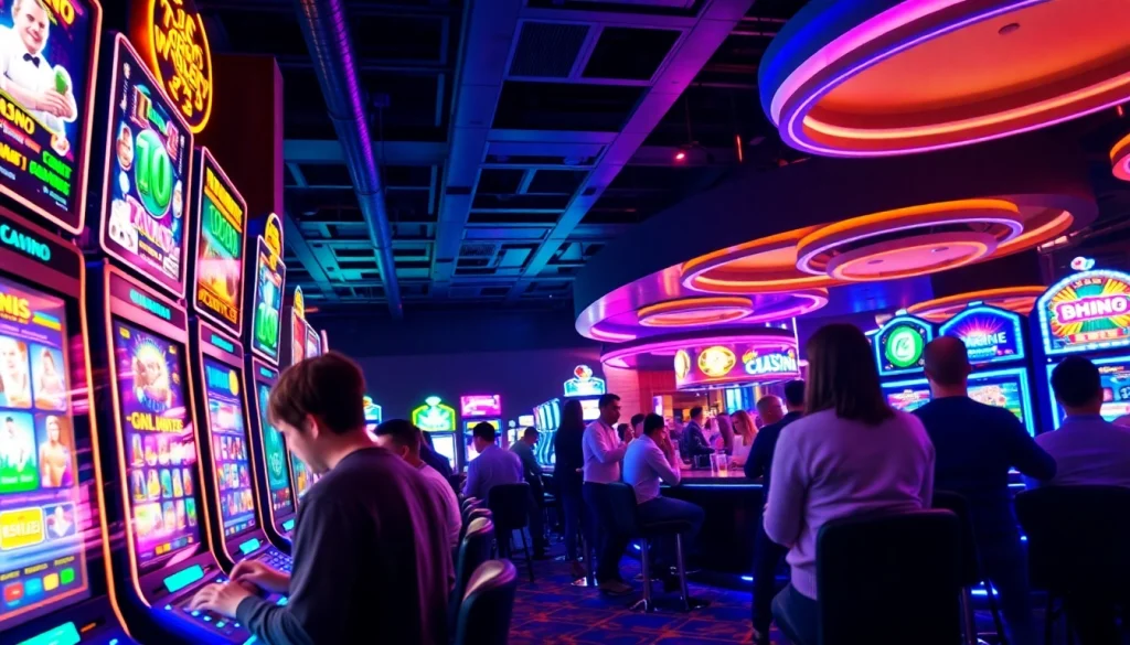 Joueurs profitant de l'expérience immersive des crypto casinos avec des jeux animés.