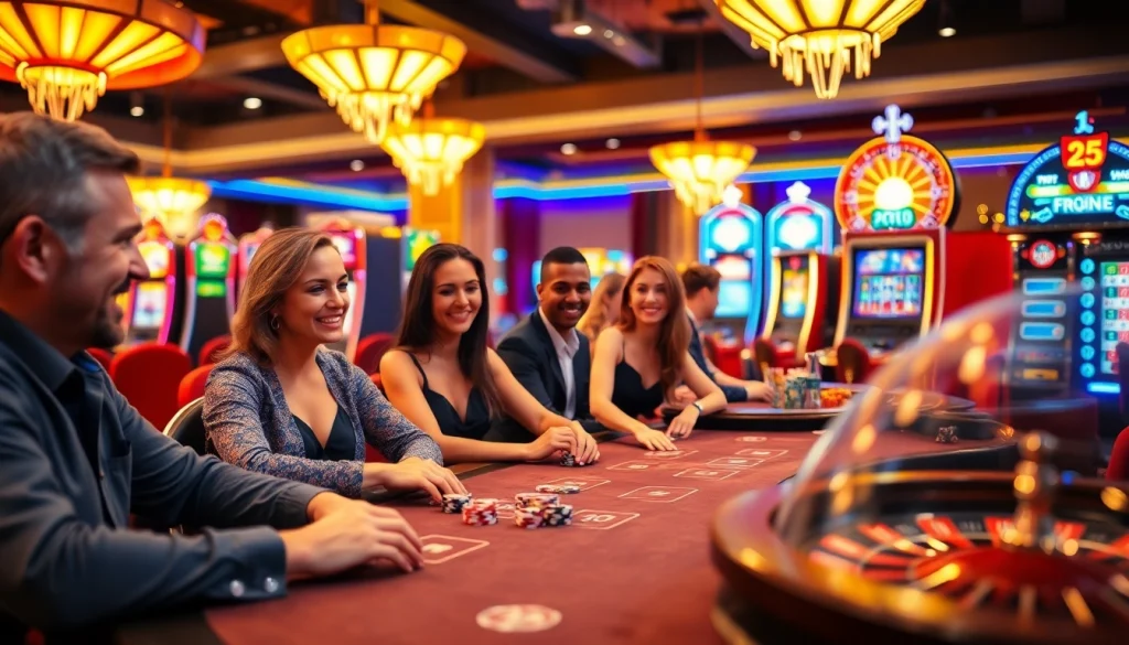 Joueurs de casino en ligne francais engagés dans une partie de poker intense avec ambiance énergique.