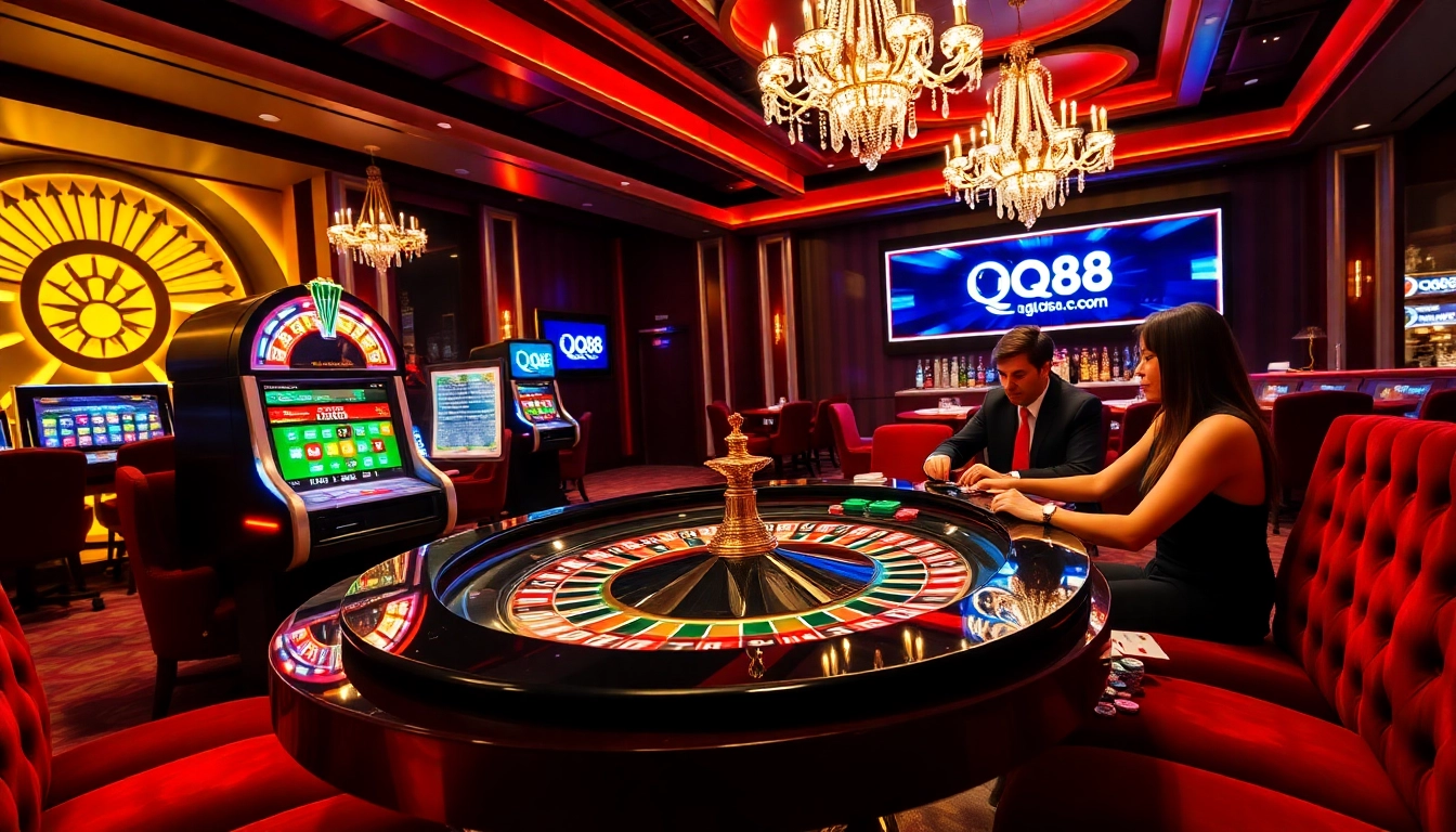Experience top-tier excitement at qq88.co.com with vibrant casino tables and thrilling gambling action.
