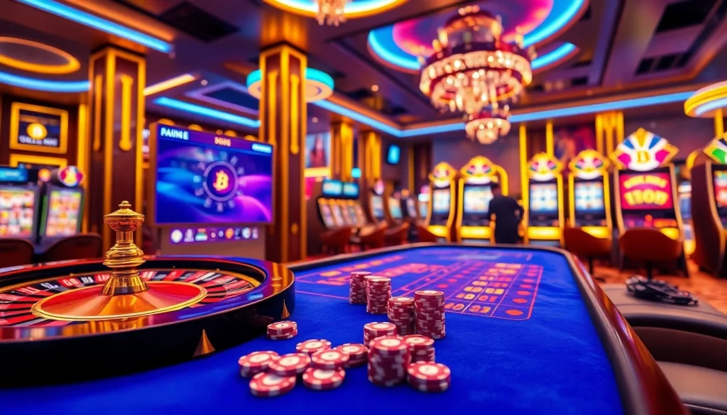 Experience the excitement of meilleur casino crypto with vibrant tables, glowing slot machines, and sophisticated gameplay.