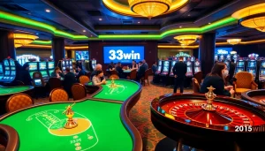 Experience the thrill of gaming at 33win, featuring vibrant casino tables and exciting promotions.