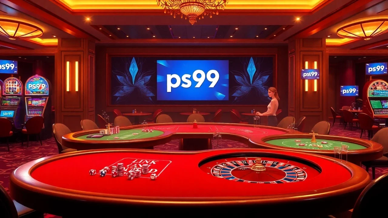 Experience the excitement of online gambling with the Link mới nhất ps99 showcased in a vibrant casino setting.